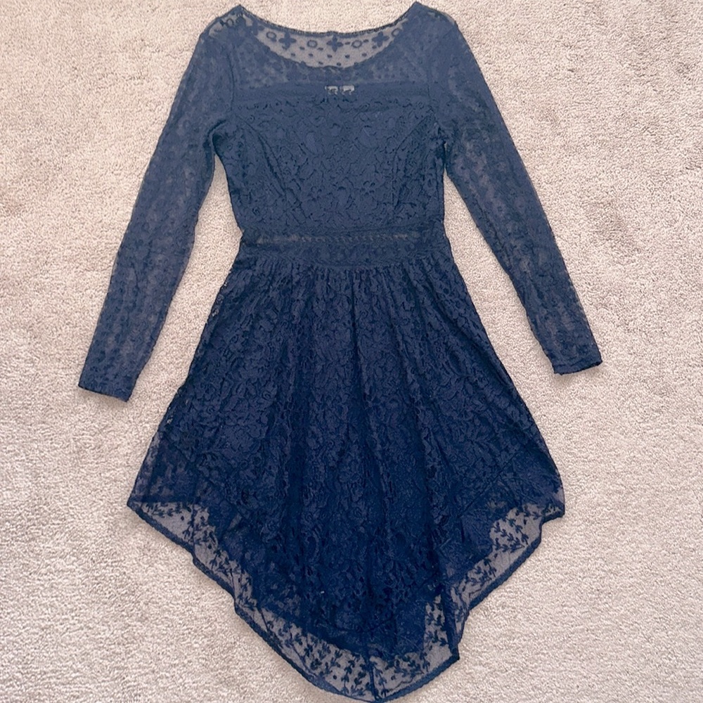 Navy lace dress